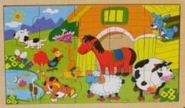 Puzzle drewniane - zwierzęta Brimarex