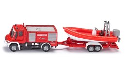 Straż Pożarna Unimog z Łodzią Siku