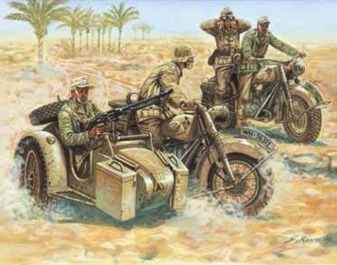 Model plastikowy WWII German Motorcycles Italeri