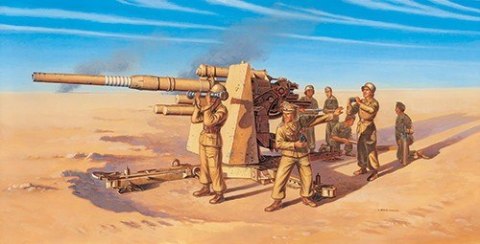 ITALERI 8.8cm Flak 37 AA Gun w/ 8 crew Italeri