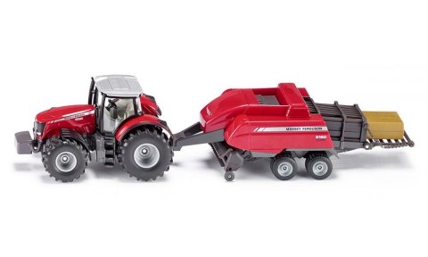 Massey Ferguson MF 8690 z prasą Siku