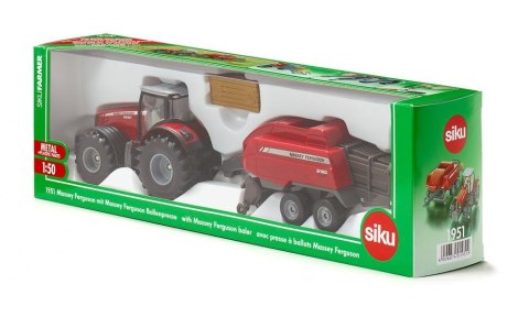 Massey Ferguson MF 8690 z prasą Siku