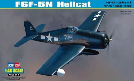 Model plastikowy F6F-5N Hellcat Hobby Boss