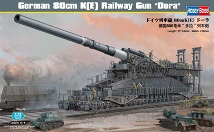 Model plastikowy German 80cm K(E) Railway Gun Hobby Boss