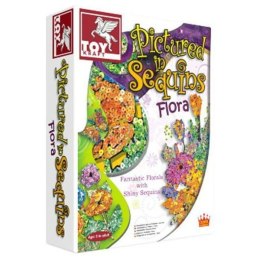 Obrazki - kwiaty do zdobienia cekinami PICTURED IN SEQUINS FLORA Toy Kraft