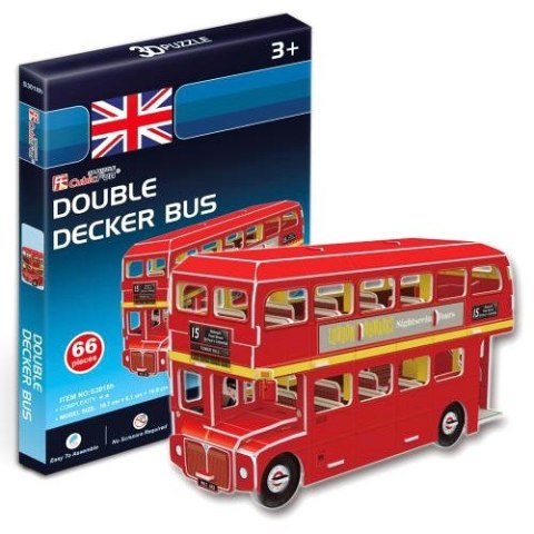 PUZZLE 3D Autobus Piętrowy Cubic Fun