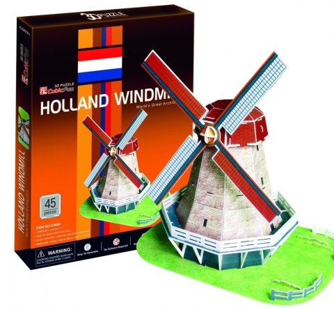 Puzzle 3D Holenderski Wiatrak Cubic Fun