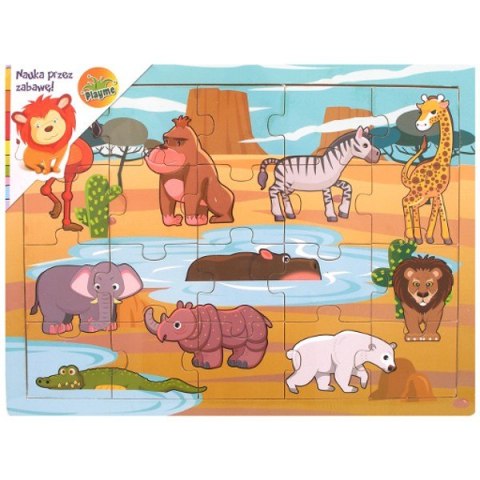Puzzle drewniane Zwierzęta Afryki Brimarex