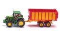 Traktor John Deere z przyczepą Siku