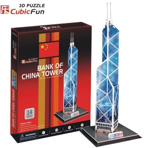 PUZZLE 3D Budynek Bank of China Cubic Fun