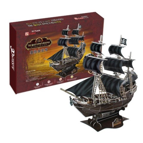 PUZZLE 3D Okręt piracki Zemsta KrólowejAnny Cubic Fun