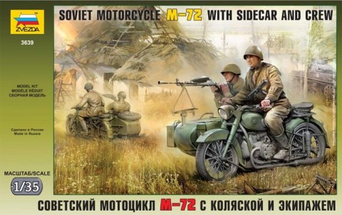 ZVEZDA Soviet Motorcycle M-72 with Zvezda