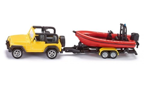 Zestaw Jeep z łodzią Siku