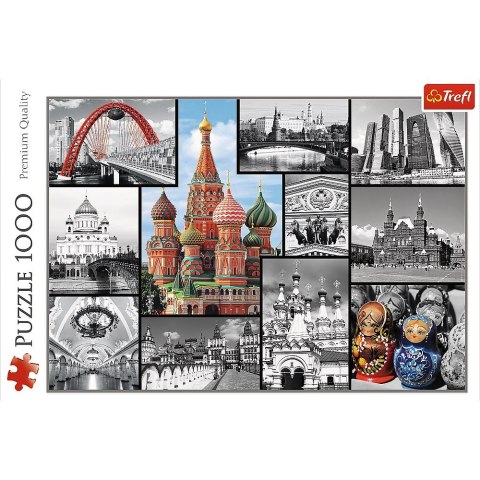 Puzzle 1000 elementów, Moskwa kolaż Trefl