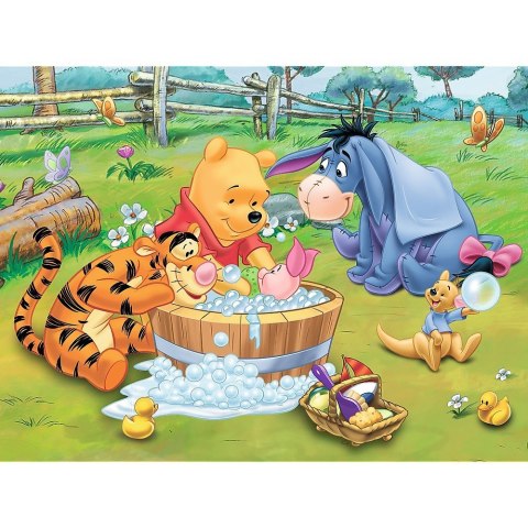 Puzzle 30 elementĂłw KubuĹ Puchatek KÄpiel Prosiaczka Trefl