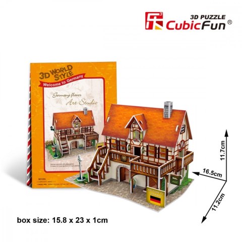 Puzzle 3D Domki świata - Niemcy Art Studio Cubic Fun