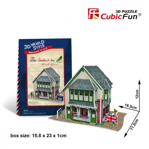Puzzle 3D Domki świata - Wielka Brytania Sandwich Shop Cubic Fun