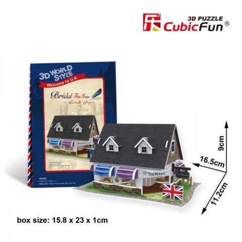Puzzle 3D Domki świata - Wielka Brytania Tea House Cubic Fun
