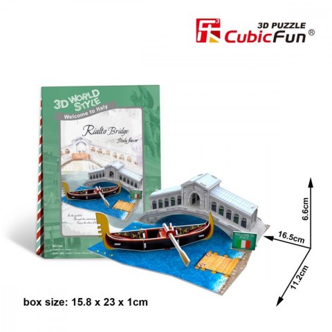 Puzzle 3D Domki świata - Włochy Rialto Bridge Cubic Fun
