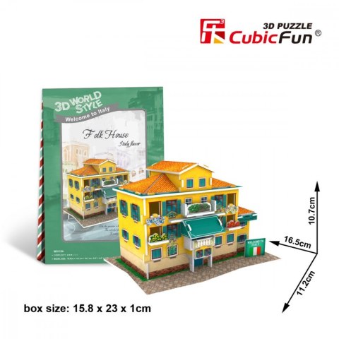 Puzzle 3D Domki świata - Włochy Traditional Residence Cubic Fun