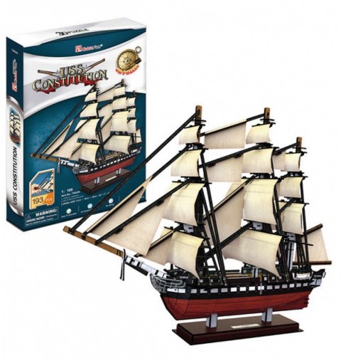 Puzzle 3D Żaglowiec USS Constitution Cubic Fun