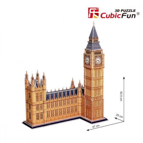 Puzzle 3D Zegar Big Ben duży zestaw Cubic Fun