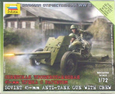 Soviet 45 mm Anti -Tank Gun Zvezda