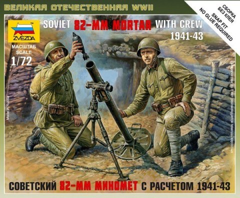 Soviet 82mm Mortar with Crew Zvezda