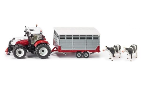 Traktor Steyr z przyczepą do przewozu zwierząt Siku