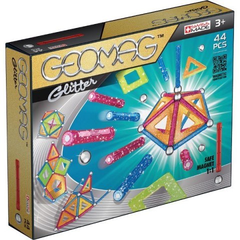 Klocki magnetyczne Glitter 44 elementów Geomag