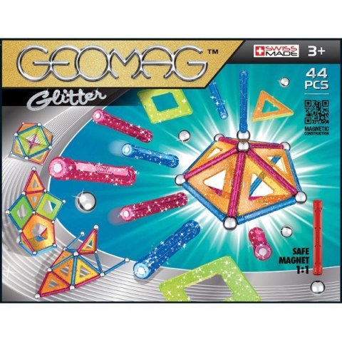 Klocki magnetyczne Glitter 44 elementów Geomag