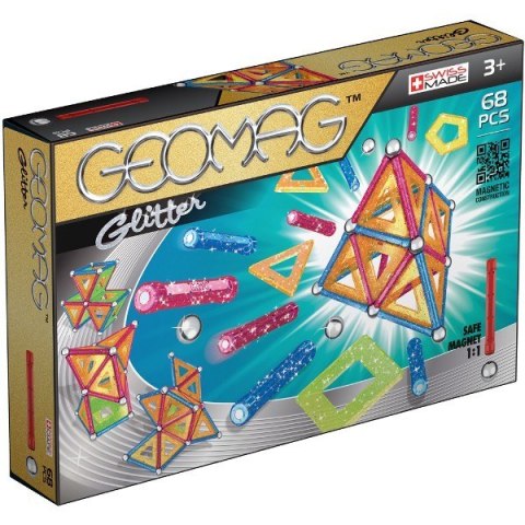 Klocki magnetyczne Glitter 68 elementów Geomag