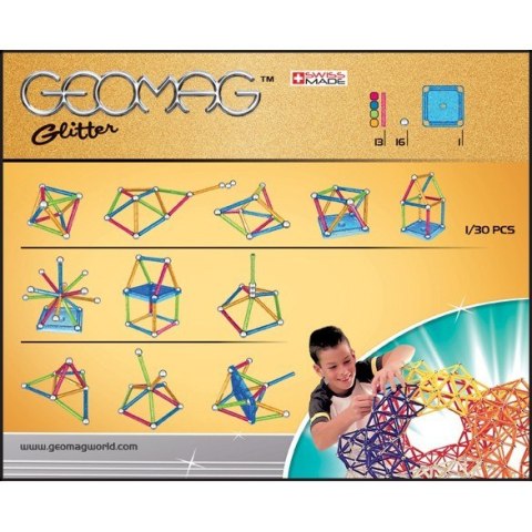 Kolor magnetyczny Color Glitter 30 elementów Geomag