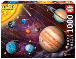 Puzzle 1000 elementów Neon Układ Słoneczny Educa