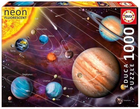 Puzzle 1000 elementów Neon Układ Słoneczny Educa