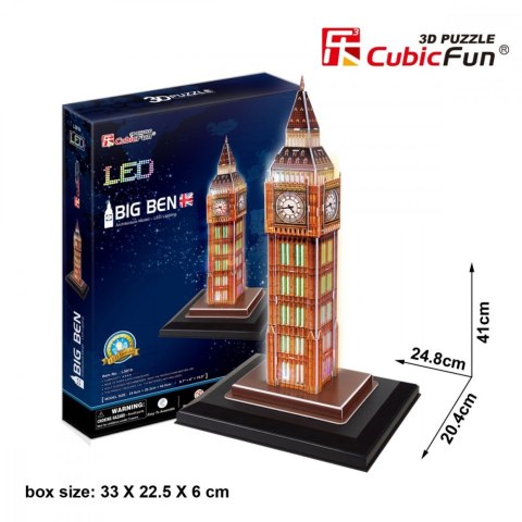 Puzzle 3D Zegar Big Ben (Światło) Cubic Fun