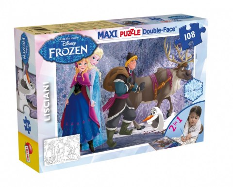 Puzzle Frozen maxi 108 elementów, dwustronne Lisciani