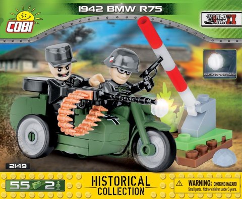 Klocki Historical Collection Motor BMW R75 z przyczepą Cobi Klocki