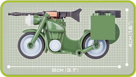 Klocki Historical Collection Motor BMW R75 z przyczepą Cobi Klocki