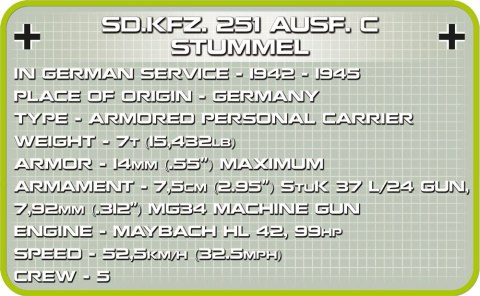 Klocki Historical Collection Sd.Kfz.251/9 Ausf.C Stummel Cobi Klocki