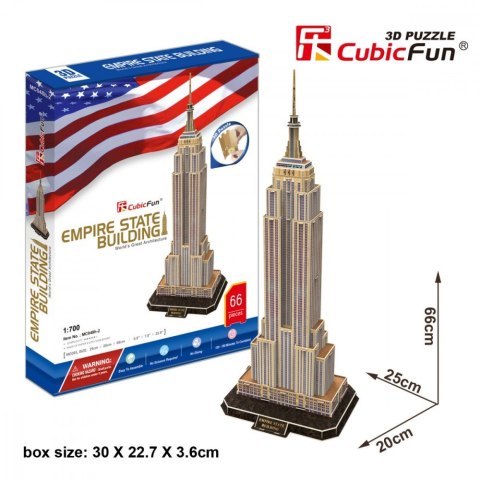 Puzzle 3D Empire State Building 66 elementów Cubic Fun