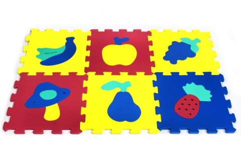 10 elementów, Puzzle piankowe - Owoce i warzywa Artyk