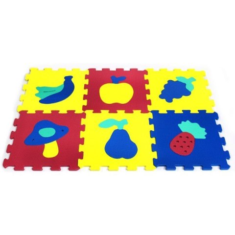 6 elementów, Puzzle piankowe Owoce Artyk