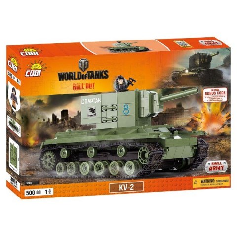 Klocki Armia WOT Kv2 500 elementów Cobi Klocki
