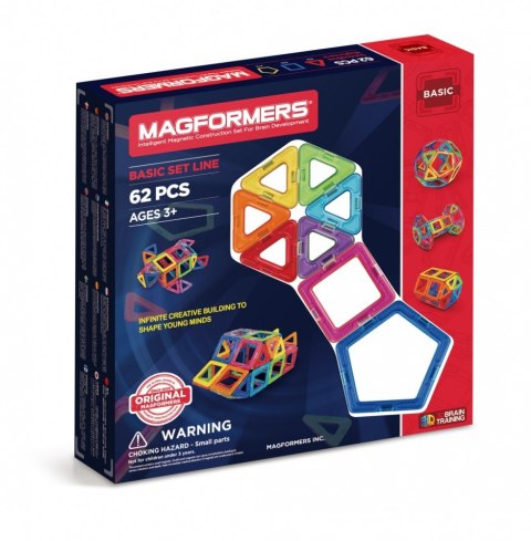 Klocki Magnetyczne 62 elementy Magformers