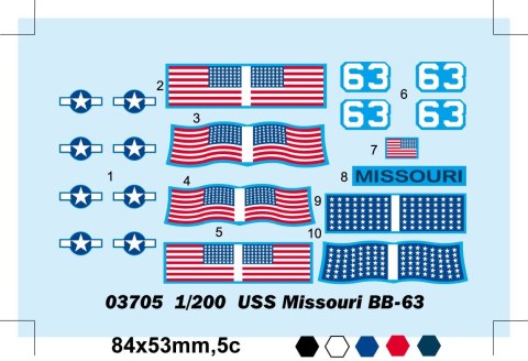 Model plastikowy USS Missouri BB-63 Trumpeter
