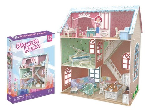 Puzzle 3D Domek dla lalek Pianist's Home Cubic Fun