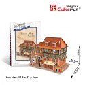 Puzzle 3D Domki świata - Francja Fashion Shop Cubic Fun