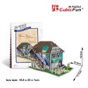 Puzzle 3D Domki świata - Francja Flower Shop Cubic Fun
