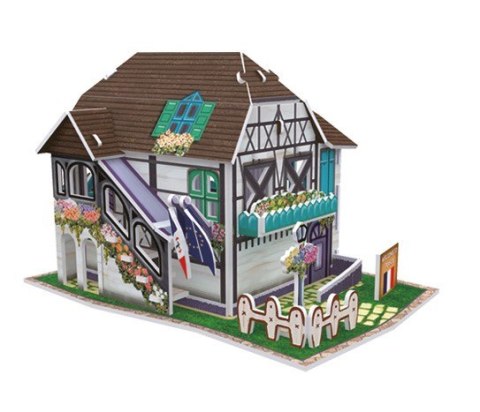 Puzzle 3D Domki świata - Francja Flower Shop Cubic Fun
